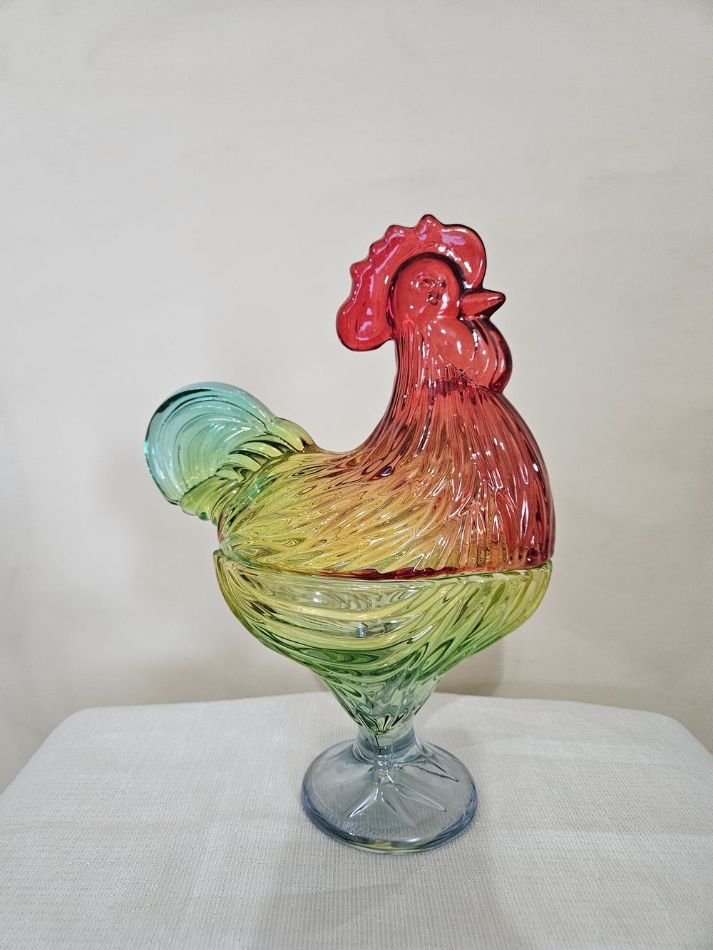 Rooster Candy Dish - Red, Yellow, Green, Blue